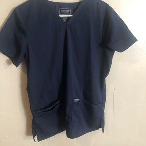 Cherokee Navy Scrub Top Small